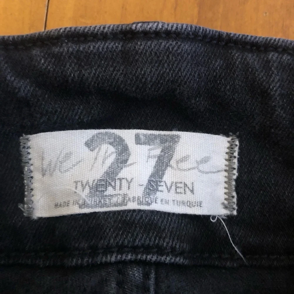 Free People x We The Free Jayde Retro High Rise Flare Stretch Jeans Onyx 27 - Picture 7 of 7